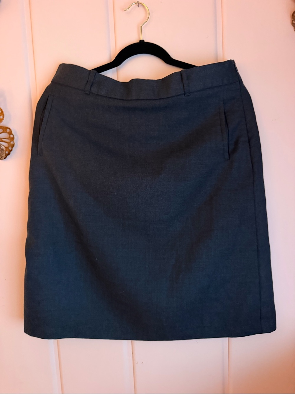 L.L. Bean Charcoal Gray Wool Pencil Skirt sz10R